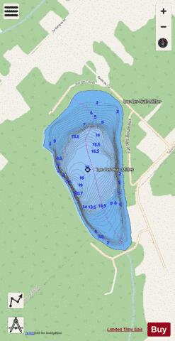 Huit Milles, Lac des depth contour Map - i-Boating App - Streets