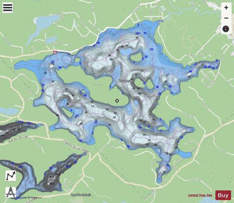 Lac Des Iles depth contour Map - i-Boating App - Streets