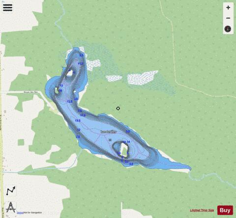 Iles, Lac des depth contour Map - i-Boating App - Streets