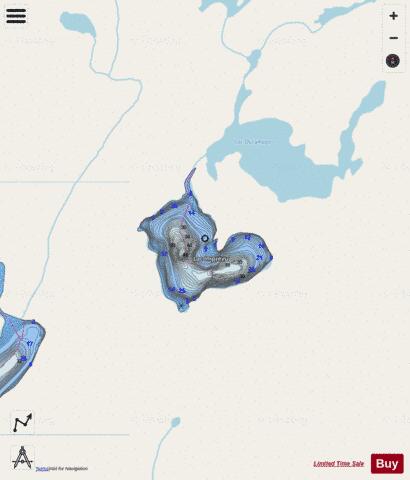Imprevu, Lac depth contour Map - i-Boating App - Streets