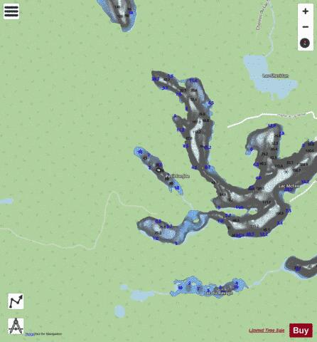 Joe  Petit Lac depth contour Map - i-Boating App - Streets
