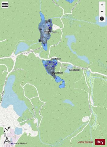 Keatley  Lac depth contour Map - i-Boating App - Streets