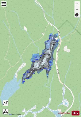 Kennedy, Lac depth contour Map - i-Boating App - Streets