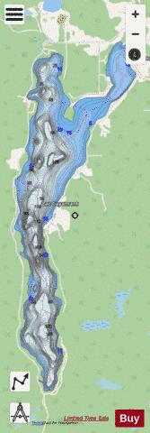 Lac Cayamant depth contour Map - i-Boating App - Streets