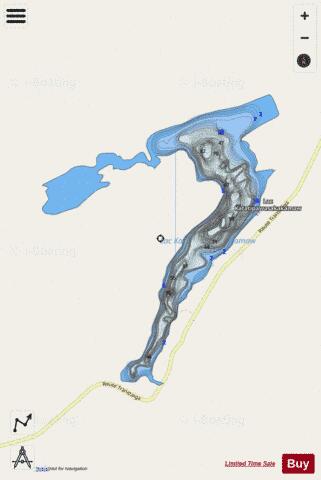 Lac Cladonia depth contour Map - i-Boating App - Streets
