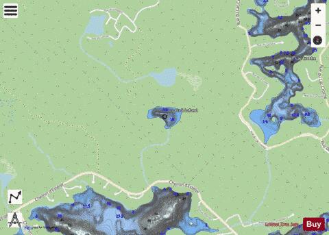 Lafond/Onesime  Lacs depth contour Map - i-Boating App - Streets