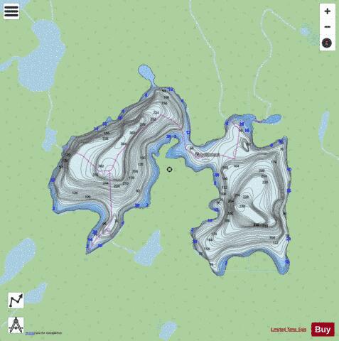 Lake Claveau depth contour Map - i-Boating App - Streets