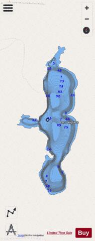 Langlade  Lac depth contour Map - i-Boating App - Streets