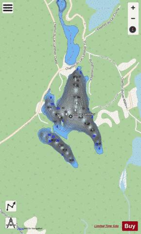 Lanthier, Petit lac depth contour Map - i-Boating App - Streets