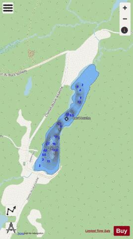Lac Catherine depth contour Map - i-Boating App - Streets