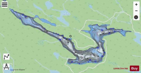 Laurent, Lac depth contour Map - i-Boating App - Streets