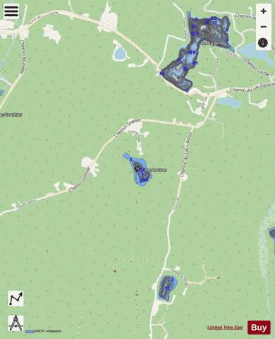 Lauzon  Lac depth contour Map - i-Boating App - Streets