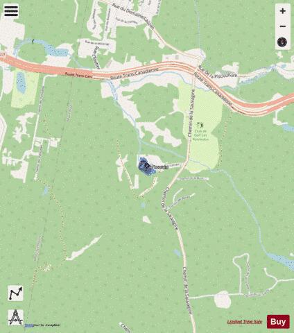 Lorrain  Lac depth contour Map - i-Boating App - Streets