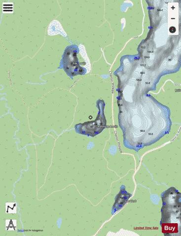 Louis  Petit Lac depth contour Map - i-Boating App - Streets