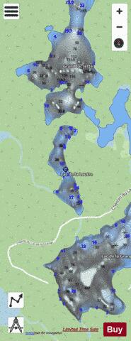 Loutre  Lac De La depth contour Map - i-Boating App - Streets