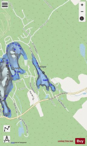 Loyer  Lac depth contour Map - i-Boating App - Streets