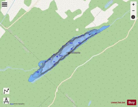 Petit Lac Malobes / Lac Mi-Chemin depth contour Map - i-Boating App - Streets