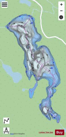 Manitou, Lac depth contour Map - i-Boating App - Streets