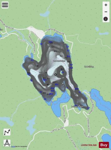 McArthur, Lac depth contour Map - i-Boating App - Streets