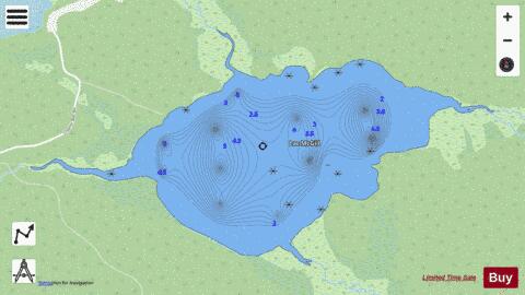 Mcgill  Lac depth contour Map - i-Boating App - Streets
