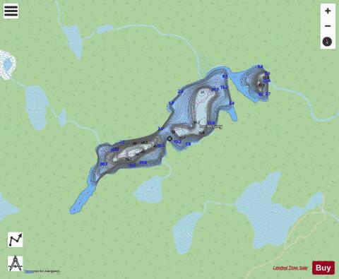 McGrey, Lac depth contour Map - i-Boating App - Streets