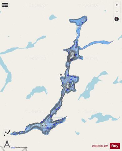 McLachlins, Lac depth contour Map - i-Boating App - Streets