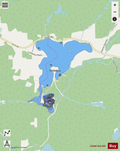 Mecham, Lac depth contour Map - i-Boating App - Streets