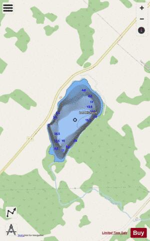 Michaud  Lac depth contour Map - i-Boating App - Streets
