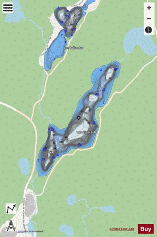 Migneault, Lac depth contour Map - i-Boating App - Streets