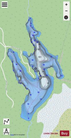 Milot, Lac depth contour Map - i-Boating App - Streets