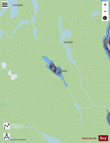 Monet  Lac depth contour Map - i-Boating App - Streets