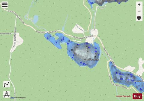 Moulin  Lac Du depth contour Map - i-Boating App - Streets