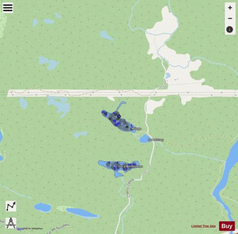 Munge  Lac depth contour Map - i-Boating App - Streets