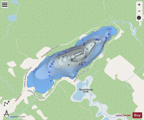 Noir  Lac depth contour Map - i-Boating App - Streets
