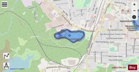 Noranda  Lac depth contour Map - i-Boating App - Streets