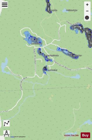 Parcher  Lac depth contour Map - i-Boating App - Streets