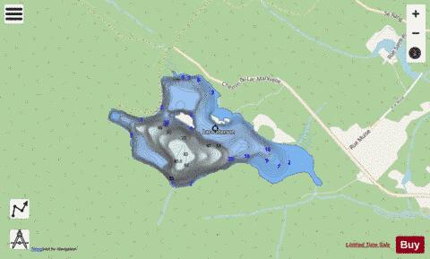 Paterson  Lac depth contour Map - i-Boating App - Streets