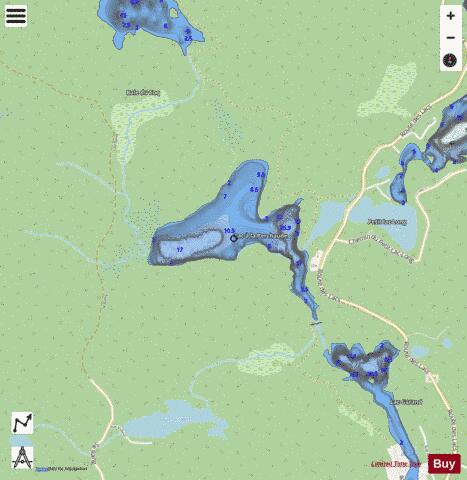 Perchaude  Lac A La depth contour Map - i-Boating App - Streets