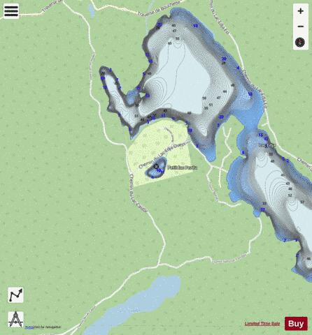 Perdu  Petit Lac depth contour Map - i-Boating App - Streets
