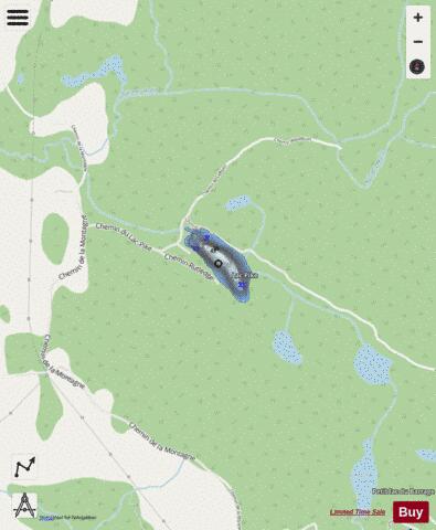 Pike  Lac depth contour Map - i-Boating App - Streets