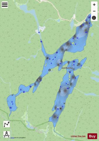 Pimodan  Lac depth contour Map - i-Boating App - Streets