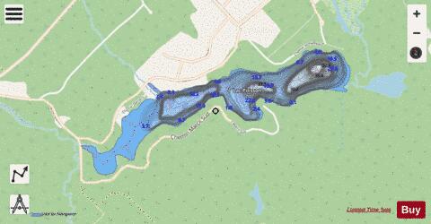 Poisson, Lac depth contour Map - i-Boating App - Streets