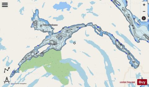 Pommeroy, Lac depth contour Map - i-Boating App - Streets