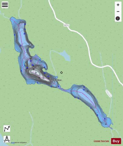 Pradines, Lac depth contour Map - i-Boating App - Streets