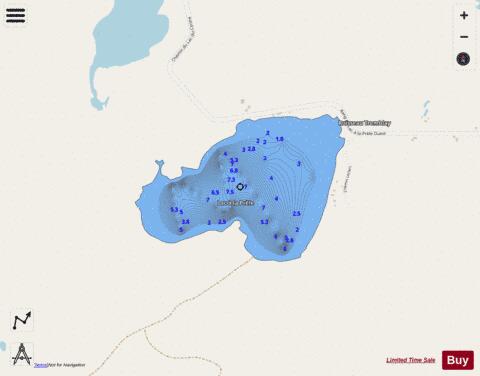 Prele  Lac A La depth contour Map - i-Boating App - Streets