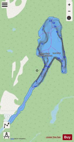 Prevu, Lac depth contour Map - i-Boating App - Streets