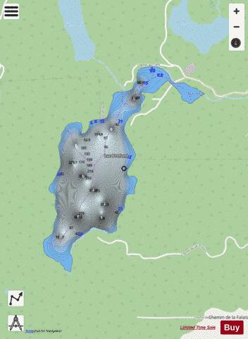 Profond, Lac depth contour Map - i-Boating App - Streets