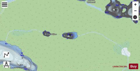 Lac Baps depth contour Map - i-Boating App - Streets