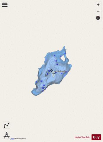 Lac# 28921 depth contour Map - i-Boating App - Streets