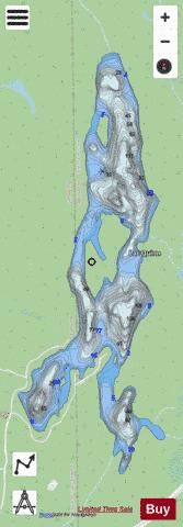 Quinn, Lac depth contour Map - i-Boating App - Streets